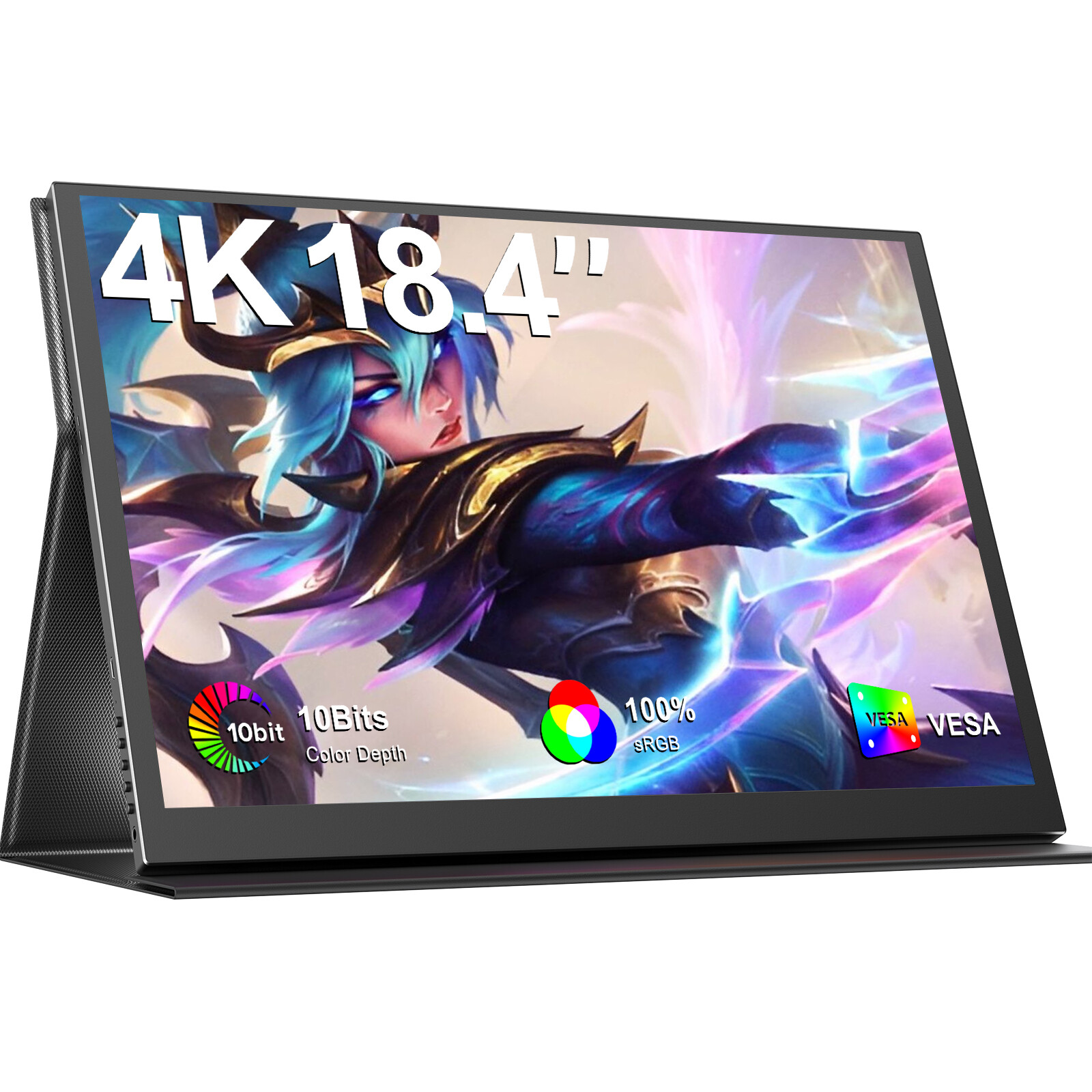UPERFECT 18.4 Inch 4K Portable Monitor Gaming Monitor Display with Leather Case