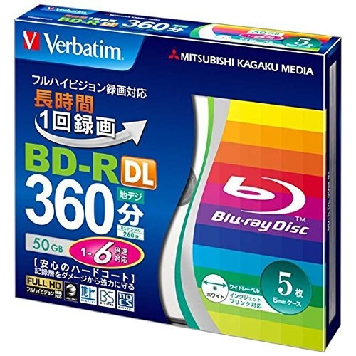Mitsubishi Chemical Media VBR260RP5V2 BD-R product for recording.