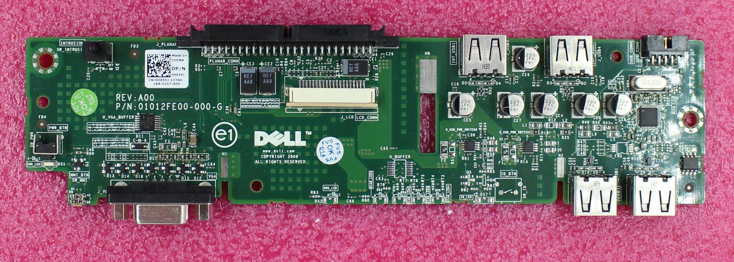 H655J - Dell PowerEdge R310 R410 R510 Front USB VGA LCD Panel Board