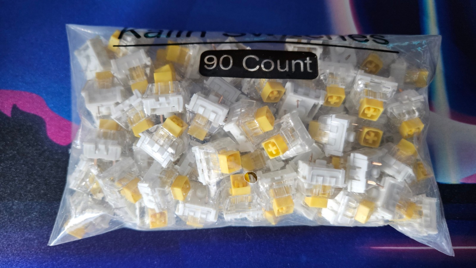 90x Kailh Box Yellow linear switches 3 pin for mechanical keyboards