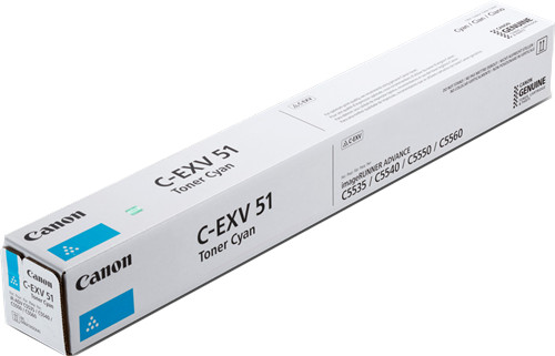 CANON 0482C002 C-EXV51C GENUINE CYAN TONER FOR iR ADV C5535i/iR ADV C5540i
