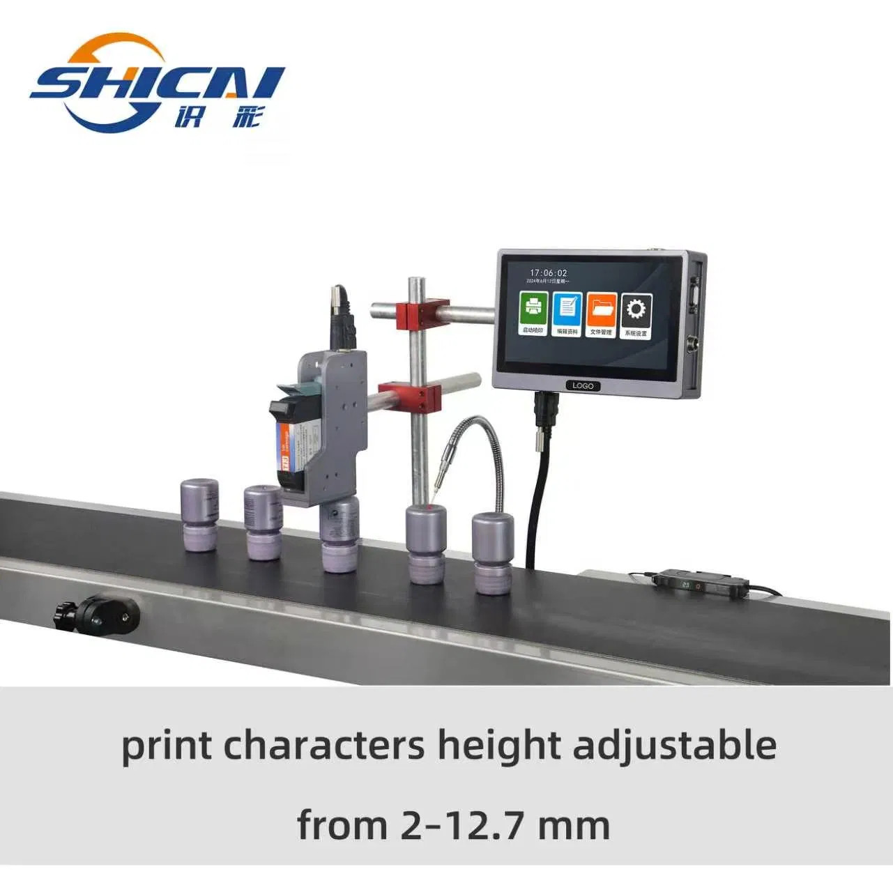 12.7mm Auto TIJ Printer Multi Line Date Text Barcode 