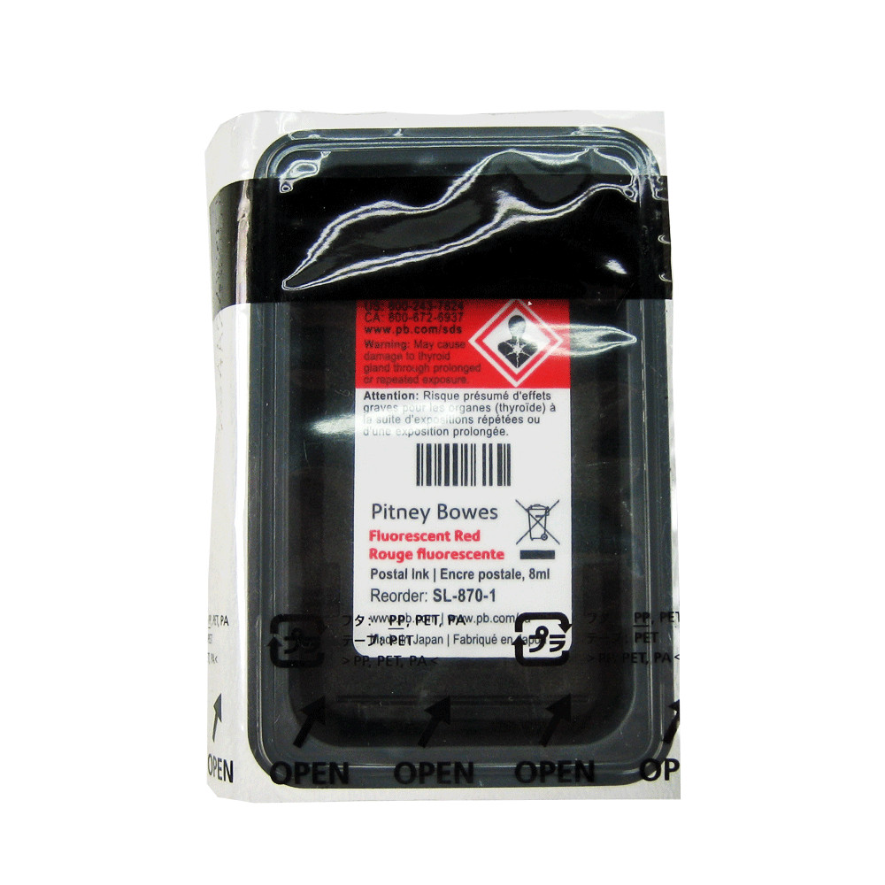 Genuine Pitney Bowes SL-870-1 Red Standard Yield Ink for SendPro Mailstation