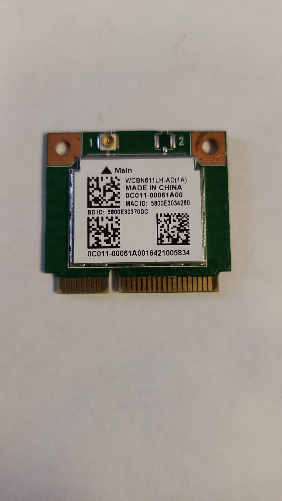 New ASUS 0C011-00061A00 Realtek RTL8723BE 802.11bgn + BT PCIe Half-WCBN611LH-AD