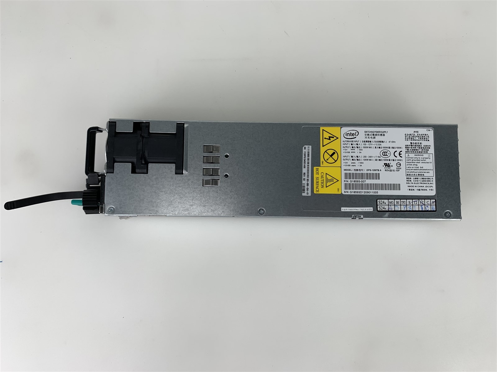 Intel G18593-007 Switching Server Power Supply DPS-1200TB A 1200W Max 100A