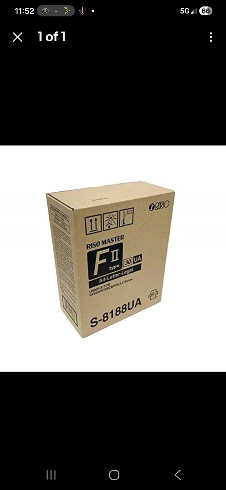 RISOGRAPH S8188UA 2 PACK 227MM X 109M MASTER FOR USE IN EZ/RZ/MZ LTR