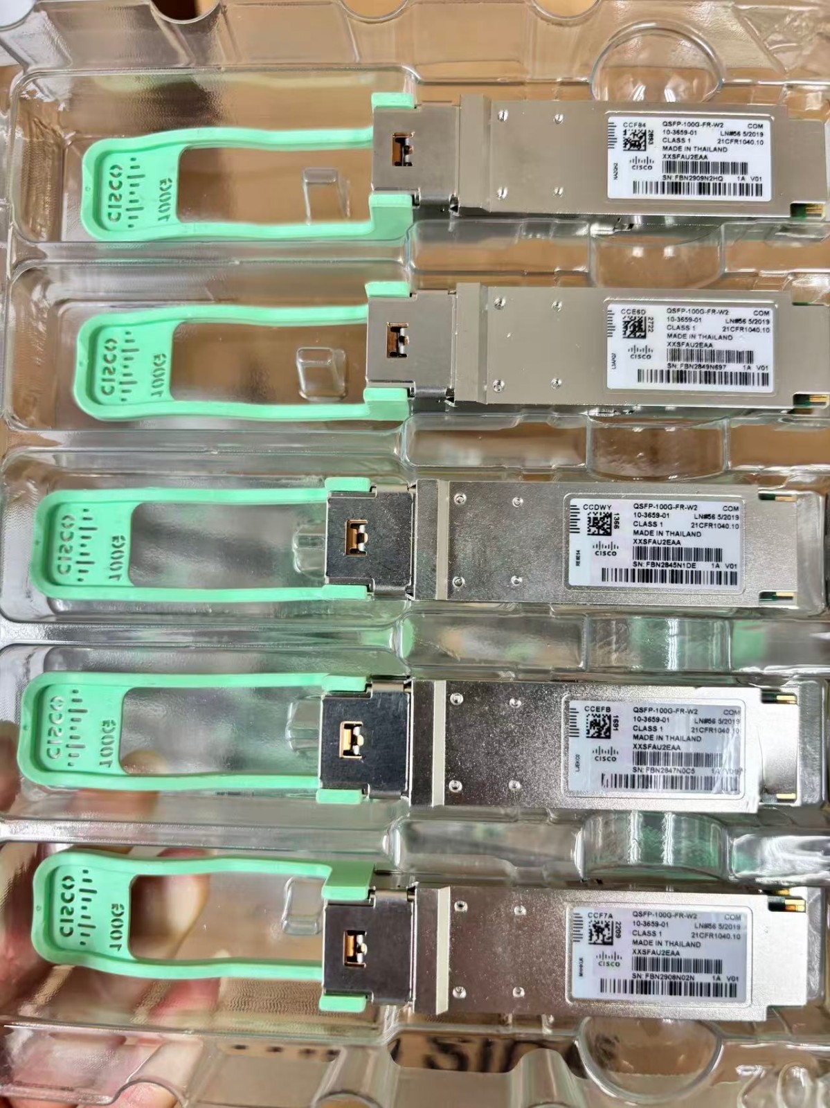 CISCO QSFP-100G-FR-W2 QSFP28 100GBASE Duplex LC 1310nm 10-3659-01 transceivers