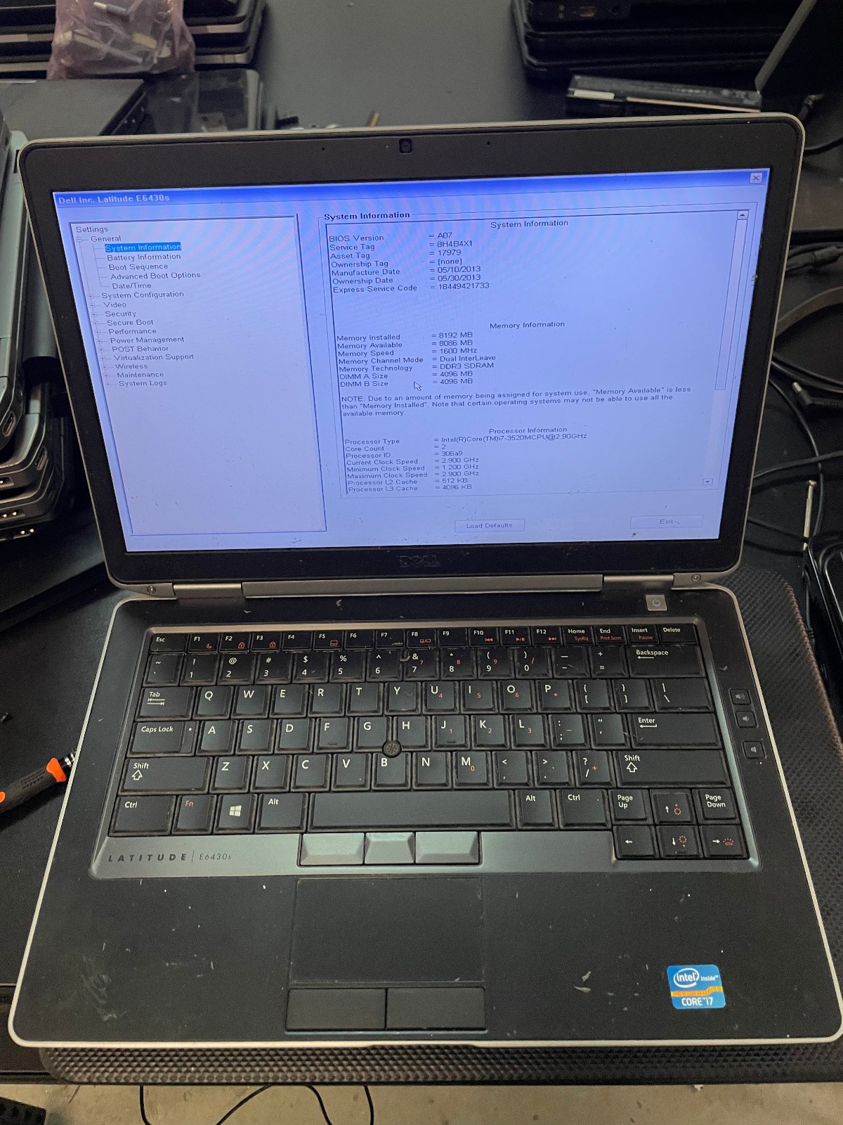 DELL LATITUDE E6430S Laptop Intel I7-3540M 8GB 320GB Webcam Triple Boot XP/7/10