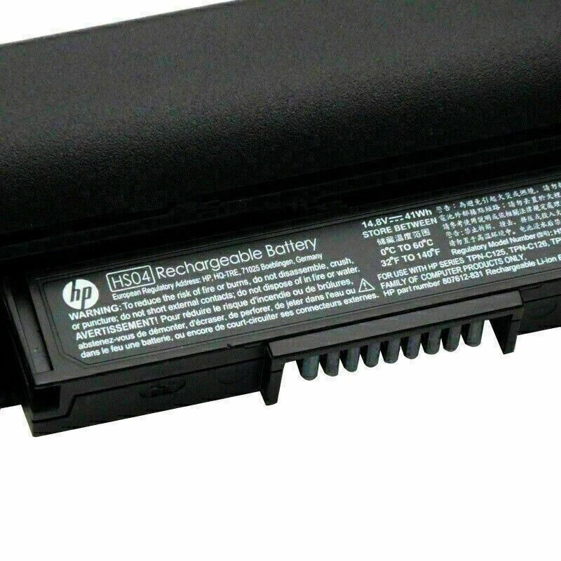 NEW Genuine 41WH 14.8V HS04 Battery For HP 807956-001 807612-421 807611-421 HS03