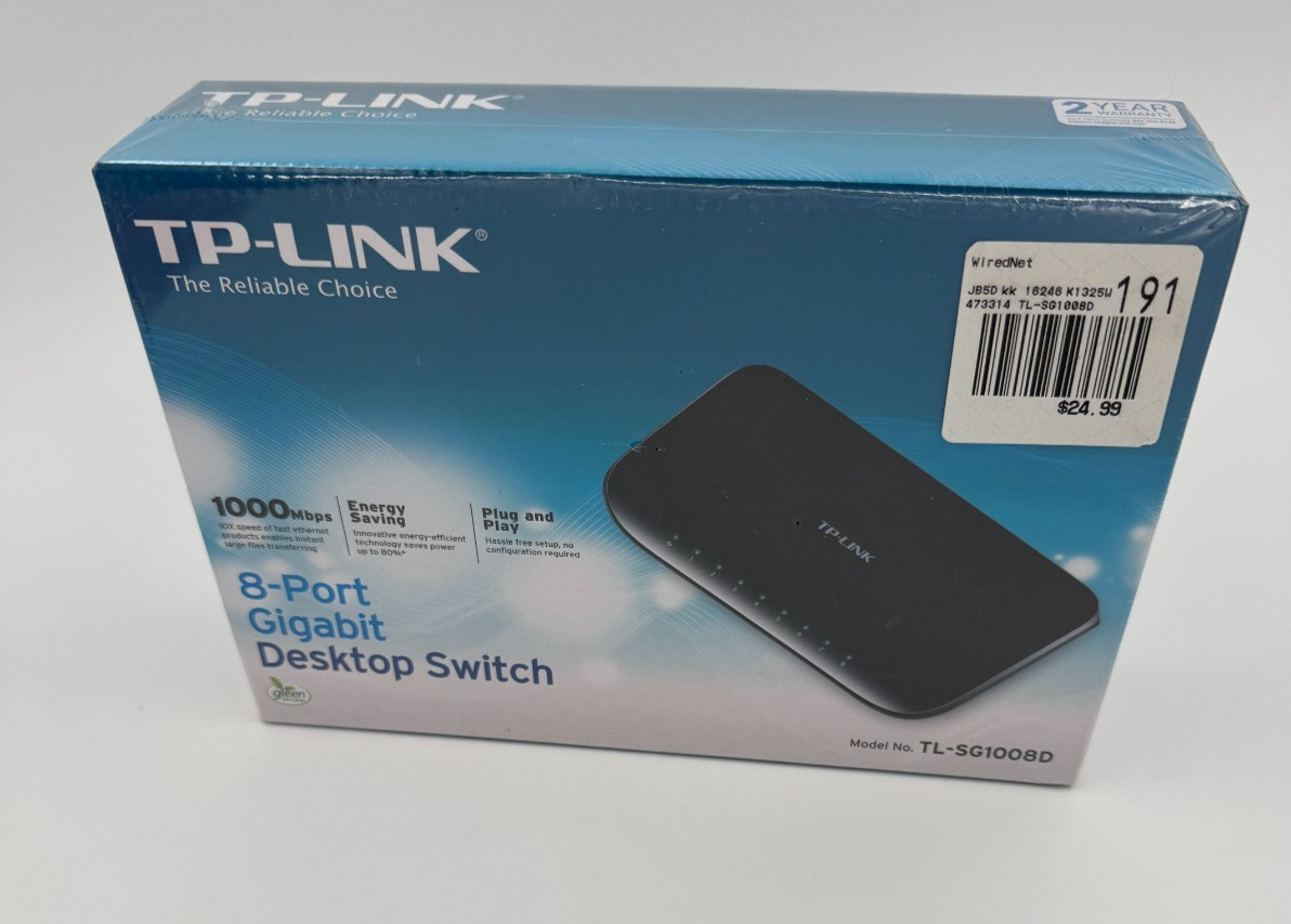 TP-Link TL-SG1008D 8-Port Gigabit Desktop Switch Ver 6.0 New Sealed
