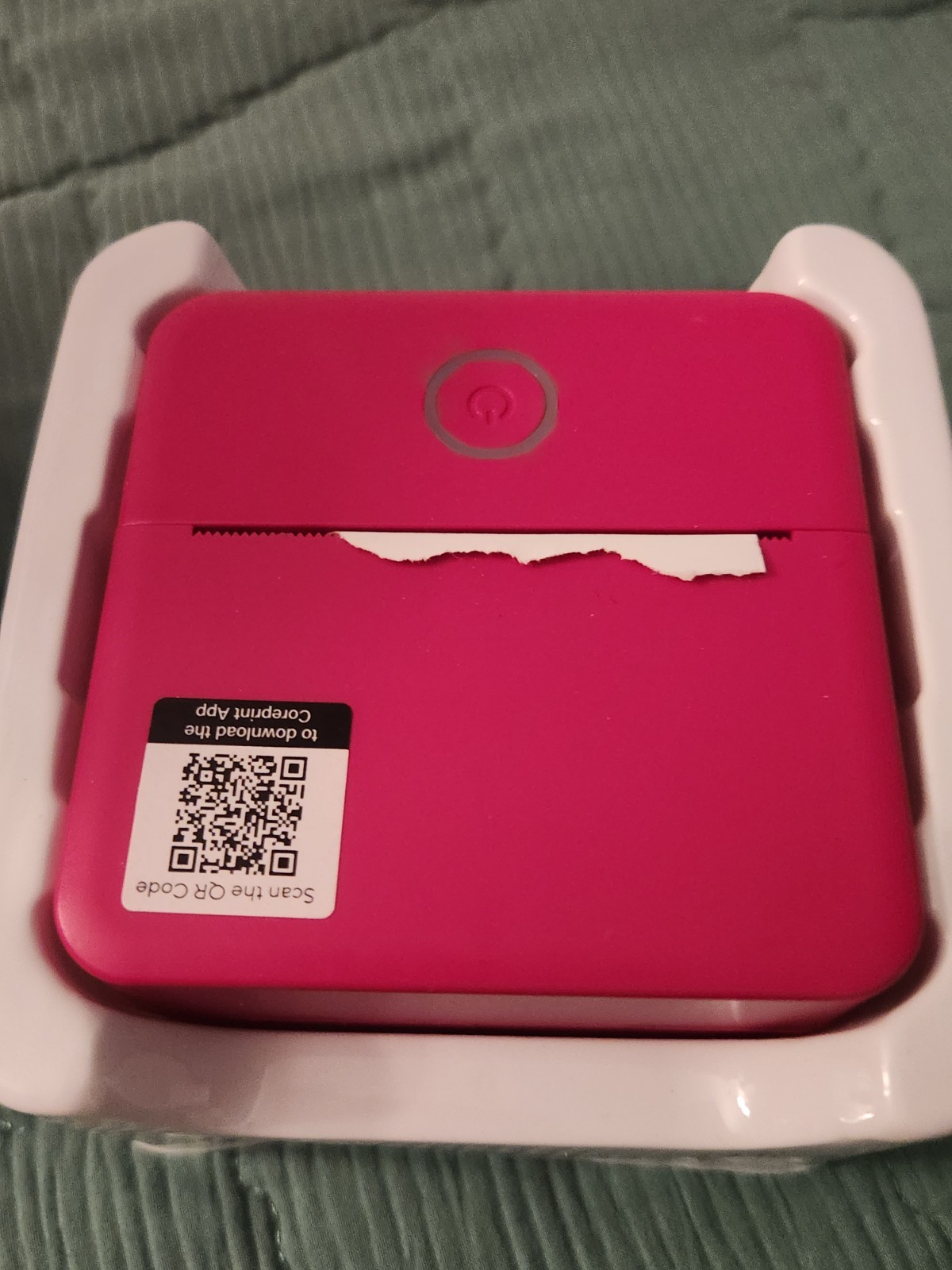 Core Innovations CTP500BR Pink Bluetooth Portable Thermal Printer Bundle w/ Roll