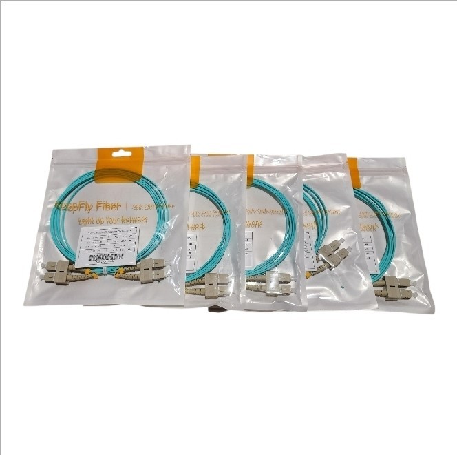 KeepFly Fiber OM3 SC-SC Fiber Patch Cable 2M 7ft 50/125 Duplex MMF 10G (5 Pack)