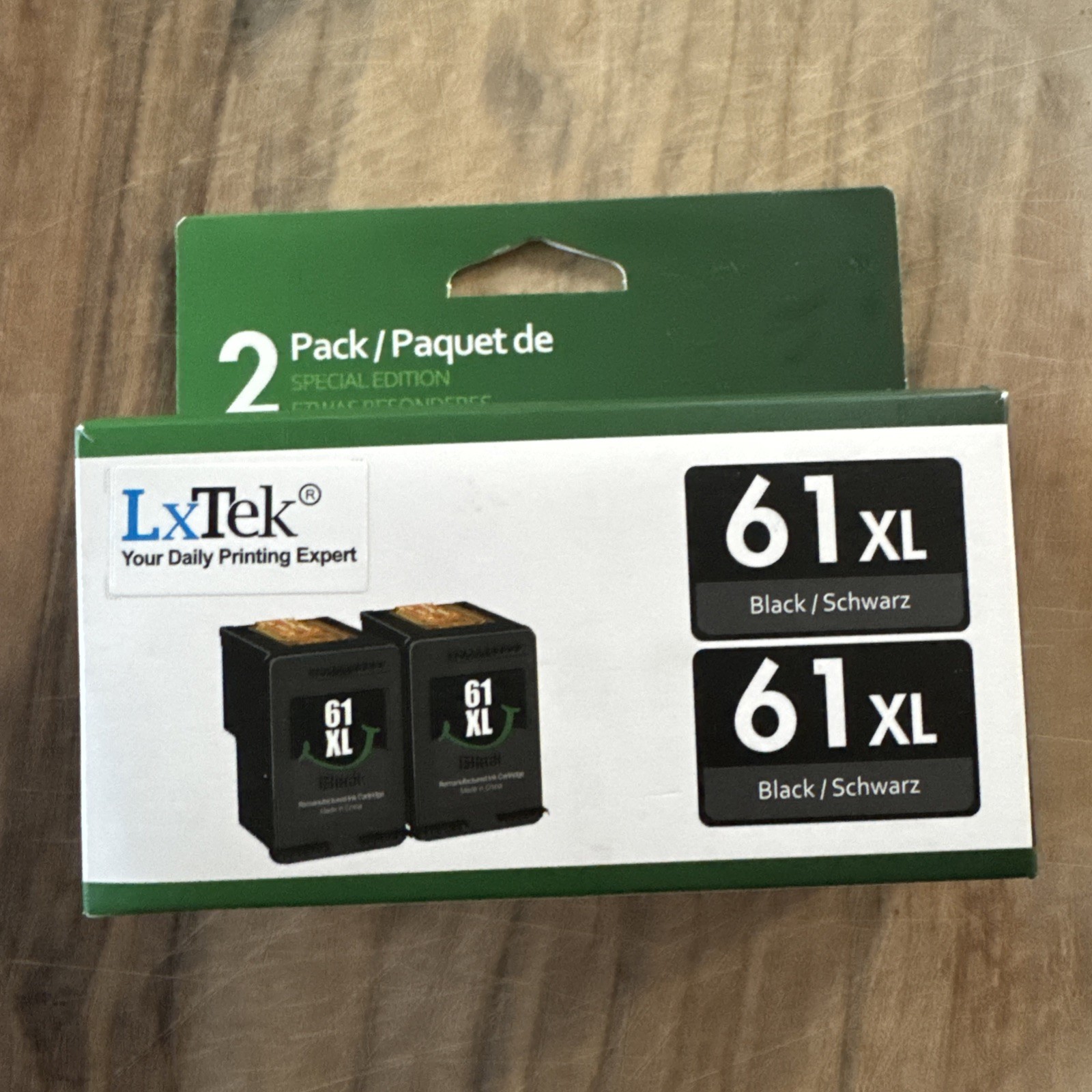 LxTek Ink Cartridge Replacement 2 pack 61XL Brand New