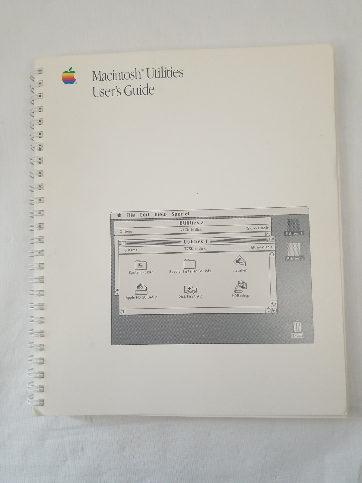 Vintage Apple Macintosh Utilities User's Guide - 1988 MAC Manual 