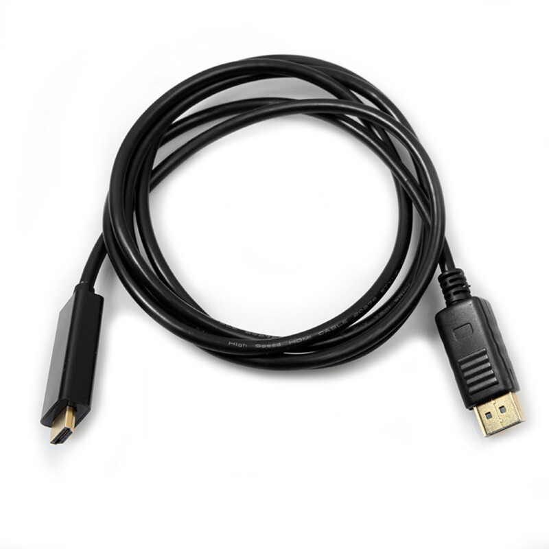 US DisplayPort DP Male to HDMI Male Cable Cord Adapter Black
