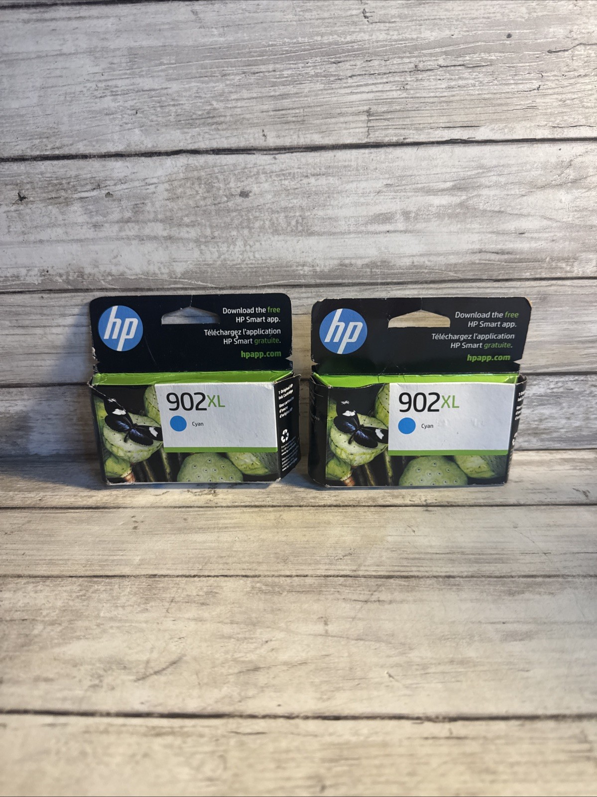 New Lot Of 2 Genuine HP 902XL High Yield Cyan Ink Cartridge Exp Sep 2026