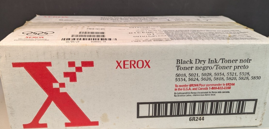 XEROX 6R244 Black Dry Ink Toner 5018 5021 5021 2-Bottles In The Box New