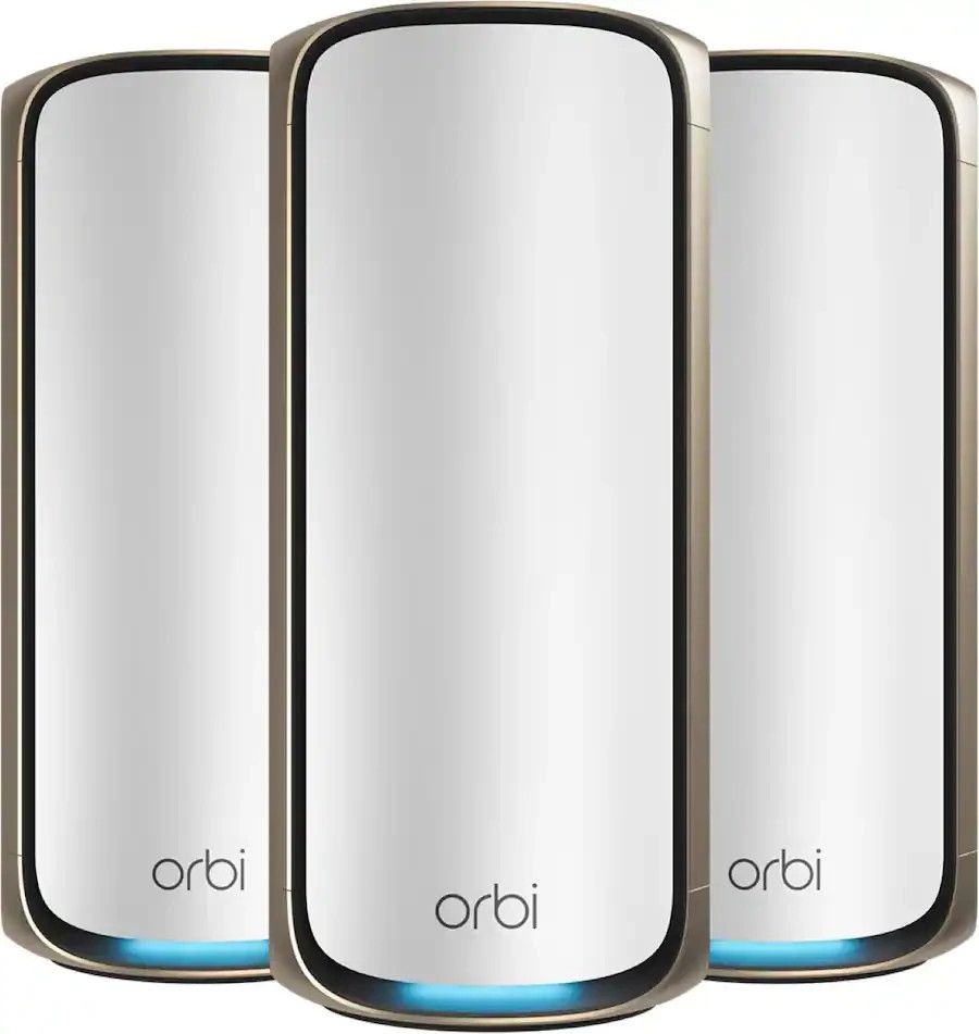 NETGEAR Orbi RBE973S Quad-Band Mesh Wi-Fi 7 System (3-pack)