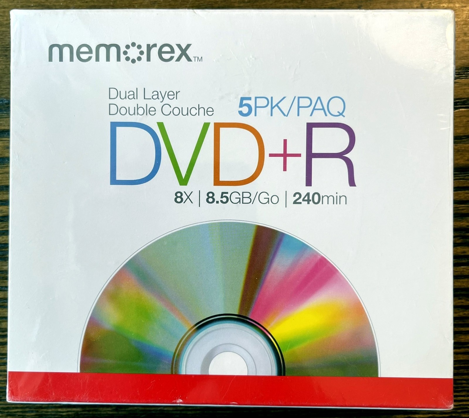5-Pack Memorex DVD+R 8.5GB Dual-Layer Disks 5/Pkg