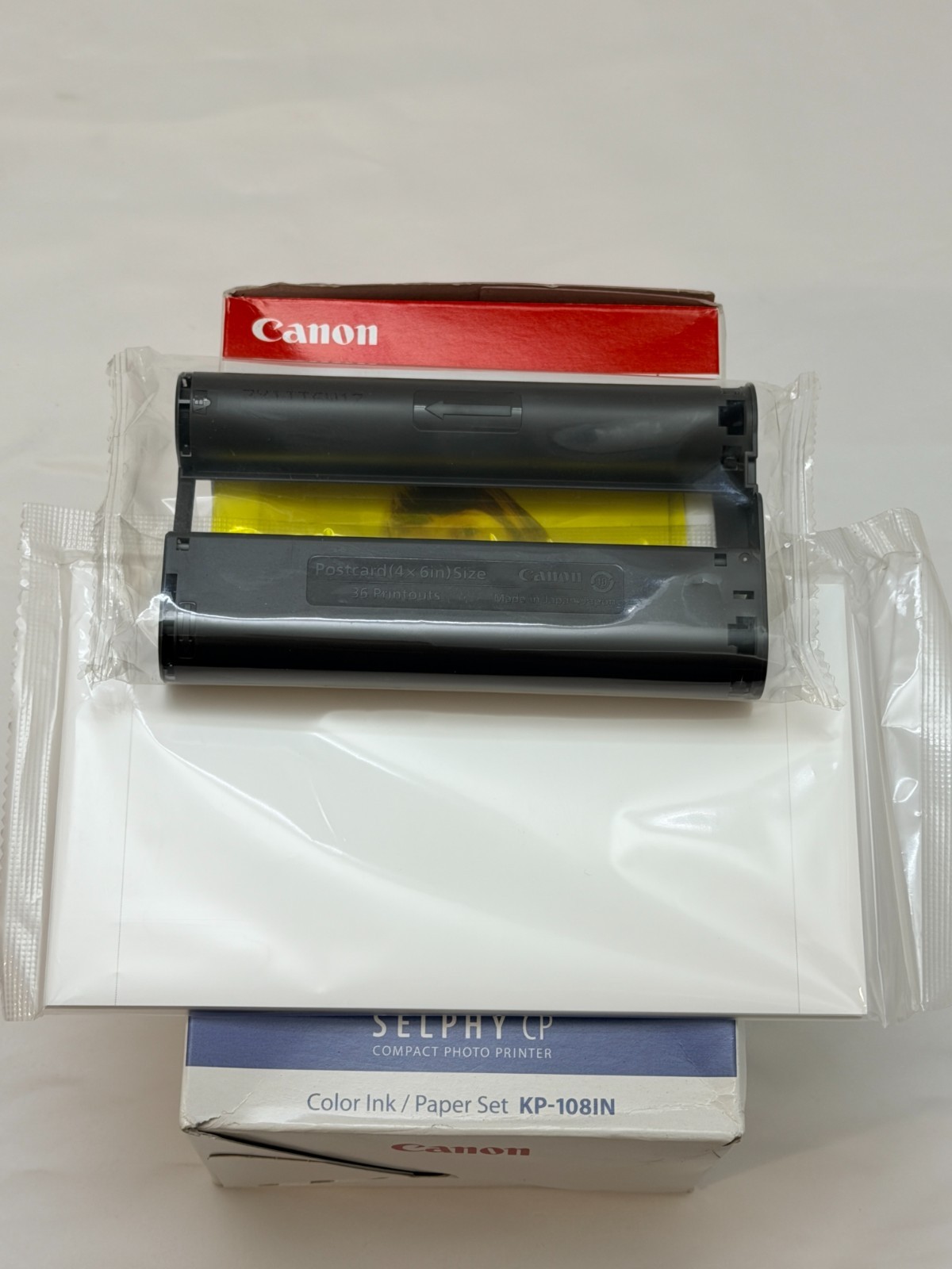 ✅ 1 Pack Canon (18) PHOTO PAPERS ✅ 1 COLOR INK KP-108IN Selphy CP1300 Passport