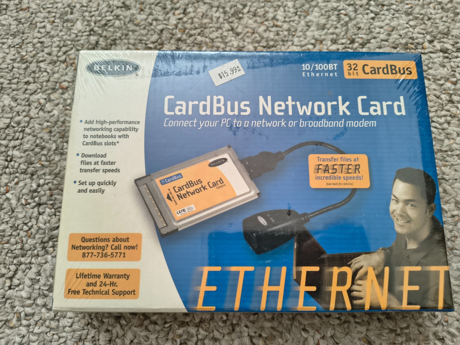 Belkin CardBus Network Card F5D5010 Ethernet 32 bit Windows XP