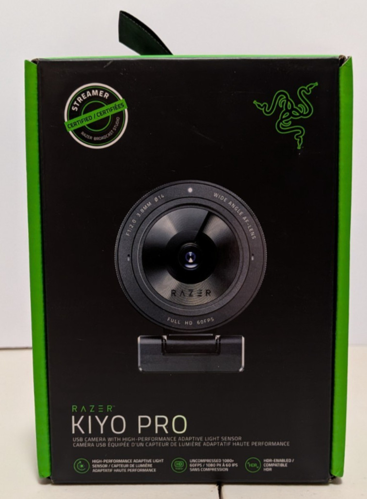 RAZER KIYO PRO WEBCAM 1080P 60FPS BLACK RZ19-0364 USED GREAT CONDITION