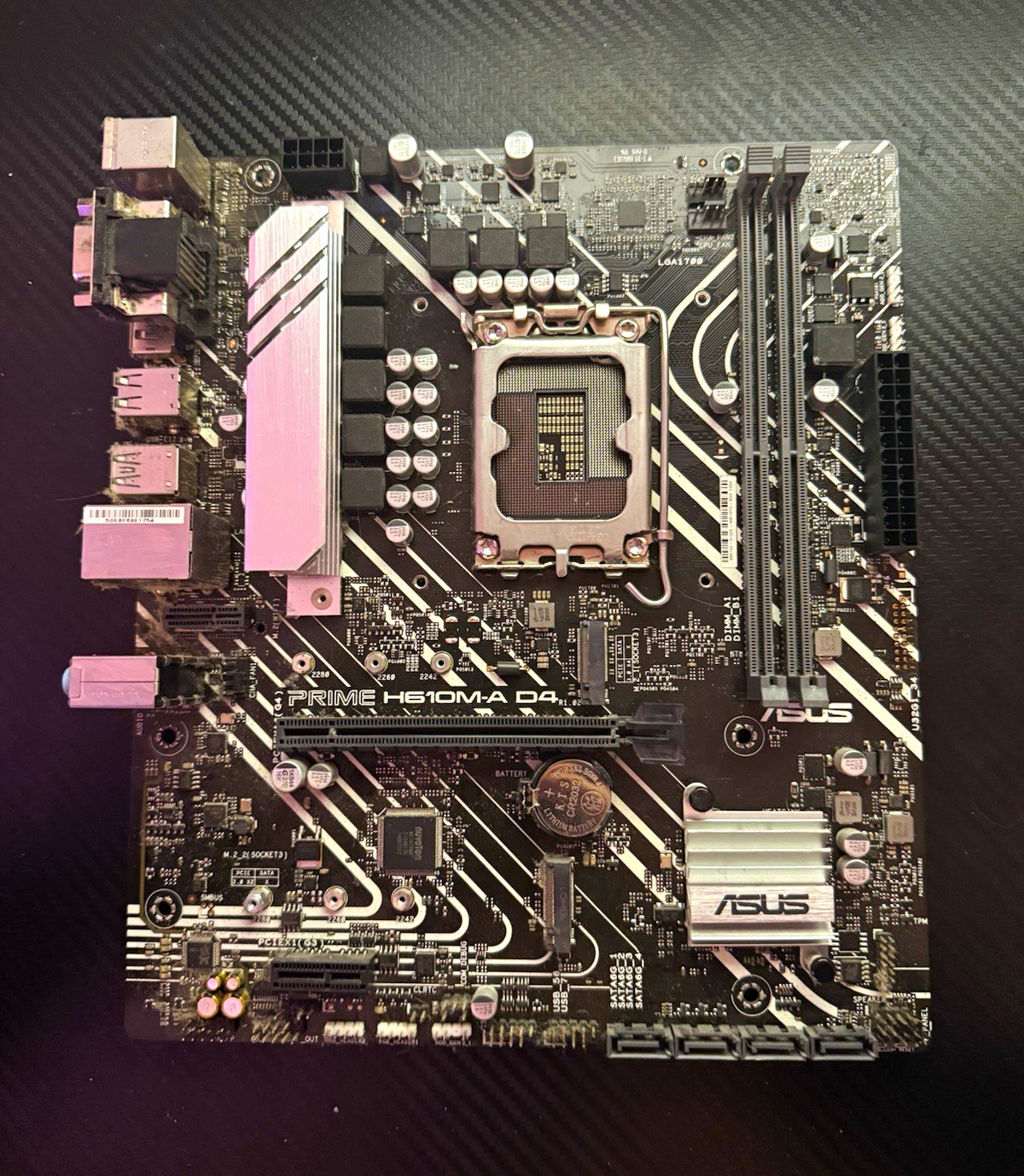 ASUS PRIME H610M-A D4 MicroATX Intel LGA1700 DDR4 HDMI M.2 PCIe x16