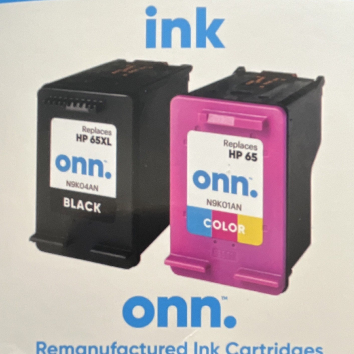 onn Ink Cartridges for HP 65XL & 65 Black and Color Inkjet