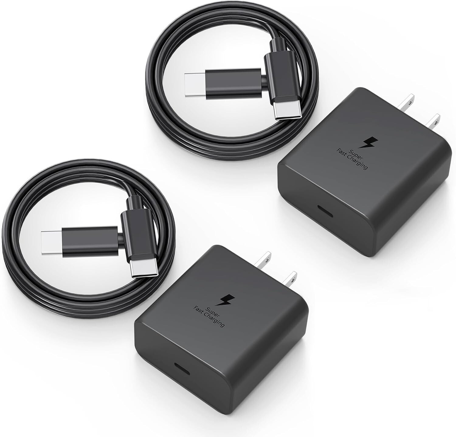 2Pcs 45W USB C Fast Charger Wall Charger For Samsung Galaxy S22+/ S22/ S22 Ultra