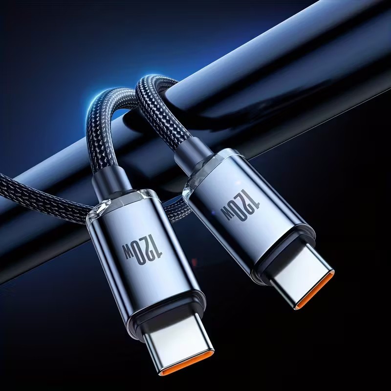 120W USB-C to Type-C Data Cable Universal Compatibility Support PD Fast Charging