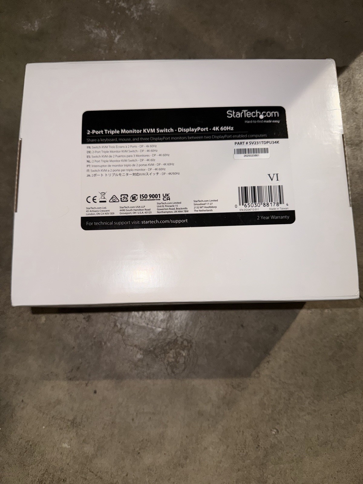 NEW STARTECH SV231QDPU34K 2-PORT Triple Monitor DISPLAYPORT USB3 4K KVM Switch