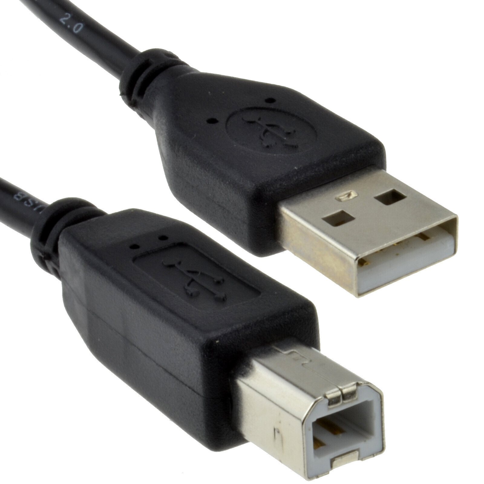 USB Printer Cable 2.0 Leads A Plug to B 25cm/50cm/1m/2m/3m/5m Canon Epson HP UK