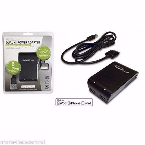 PowerLine 2.1Amps DUAL Port HI-POWER USB Wall Charger--iPhone & ANY Devices--NEW