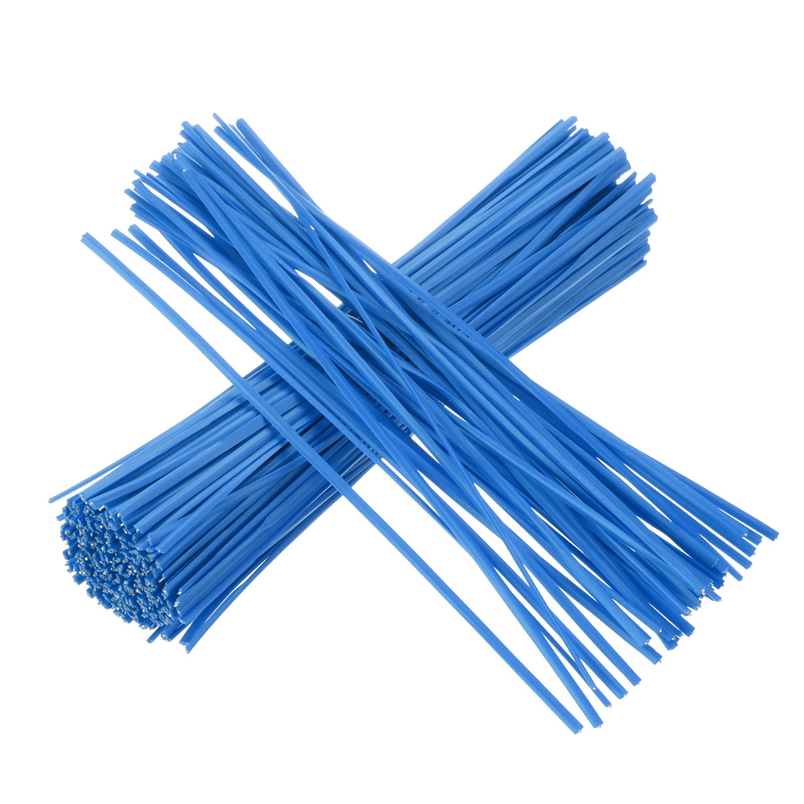 300pcs Twist Ties 5" 0.55 inch Foil Bread Ties Garden Plant Ties, Blue