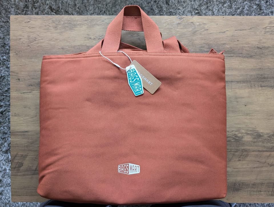 Bagsmart Lightweight Messenger & Laptop Bag 25L Work Tote - Brown