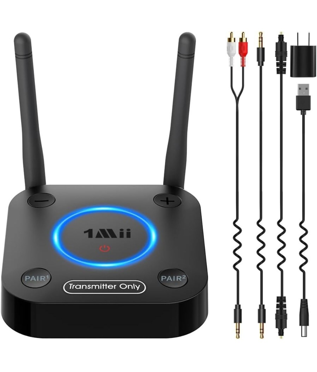 1Mii B06TX Bluetooth 5.3 Transmitter for TV aptX Low Latency Optical AUX RCA 136