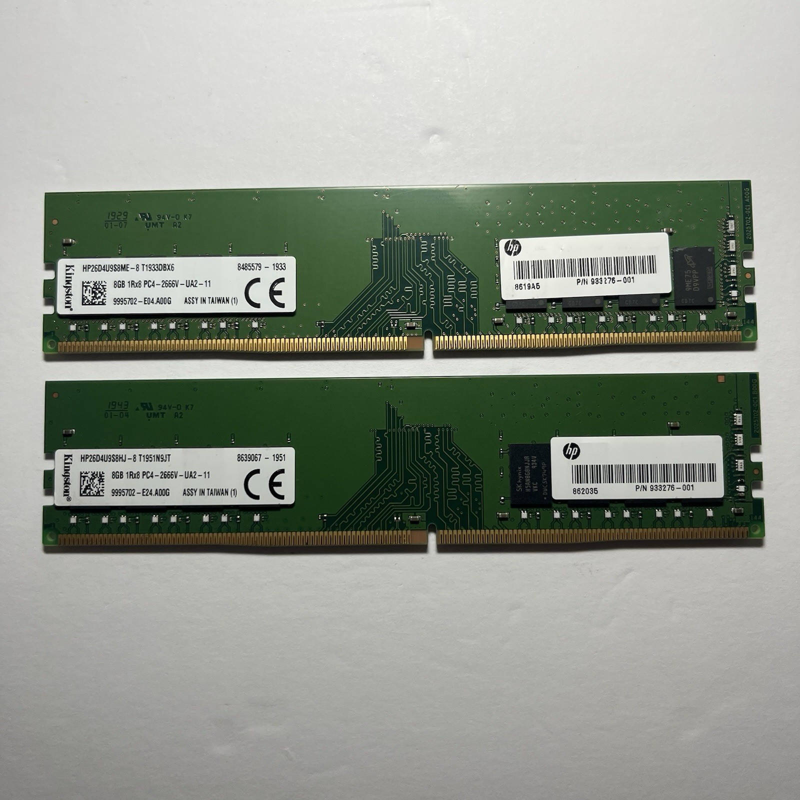 Kingston 16GB DDR4 SDRAM DIMM (2x 8GB) PC4-2666V 288-Pin RAM HP26D4U9S8ME-8