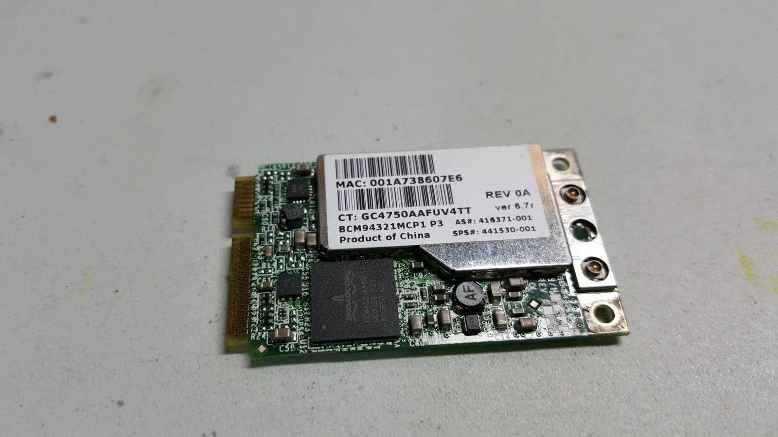 HP 441530-001 HP WLAN MODULE 802.11a/b/g/n BROADCOM (2510P) Tested