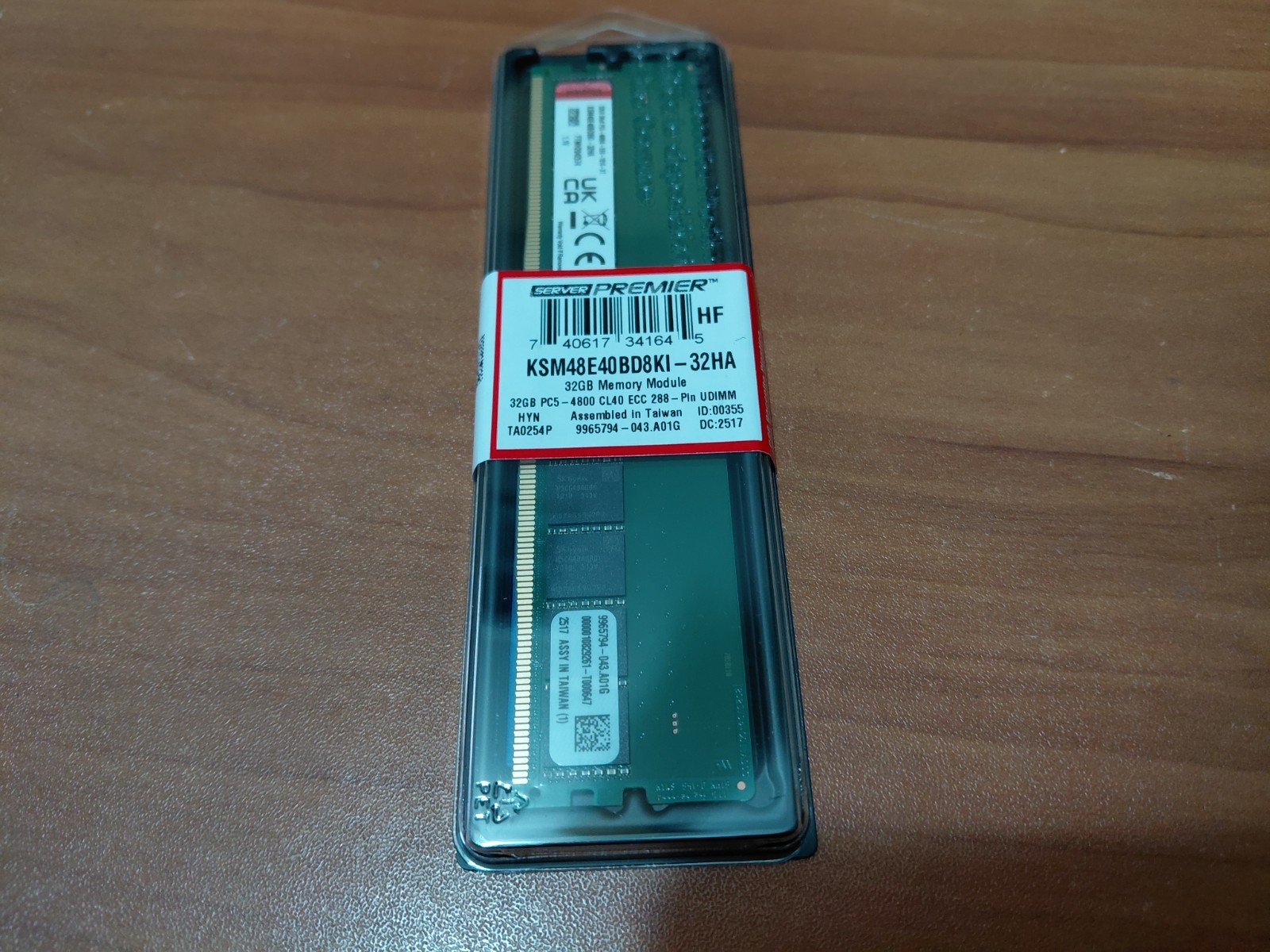 NEW SEALED 1x32GB Kingston DDR5-4800 ECC EC4 UDIMM SERVER RAM KSM48E40BD8KI-32HA
