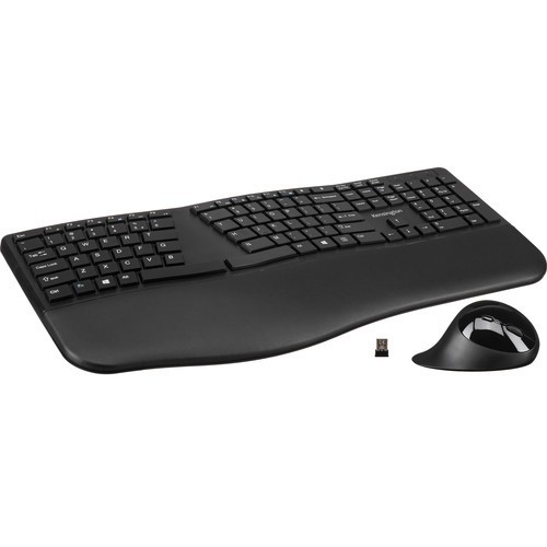 Kensington Pro Fit Ergo Wireless Keyboard and Mouse (Black) MFR #K75406US
