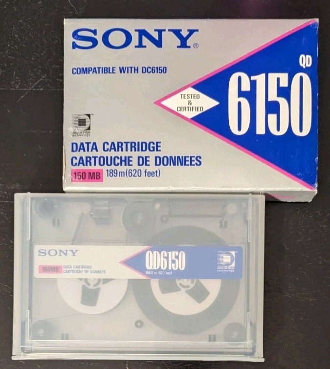 Sony QD6150 - 150MB Standard - Data Tape Cartridge -  New & Factory Sealed