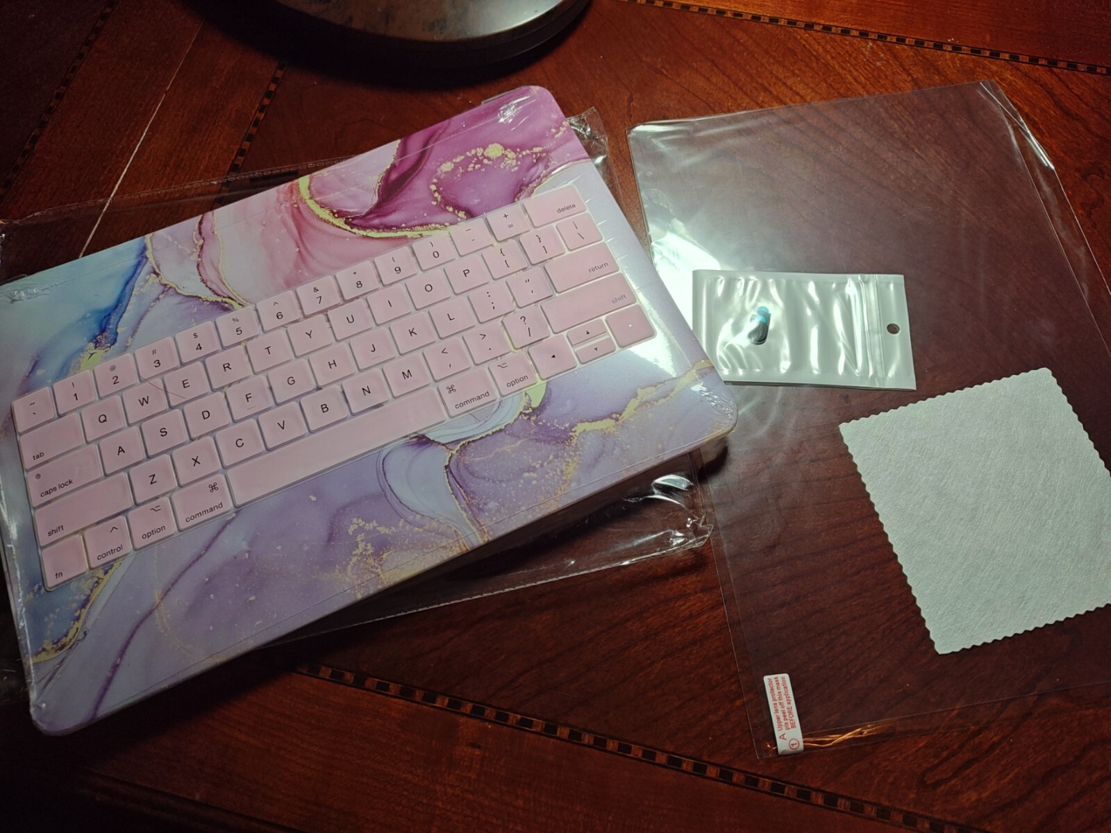 Mektron Macbook Pro 13-inch Pink Gold Marble Laptop Case NEW