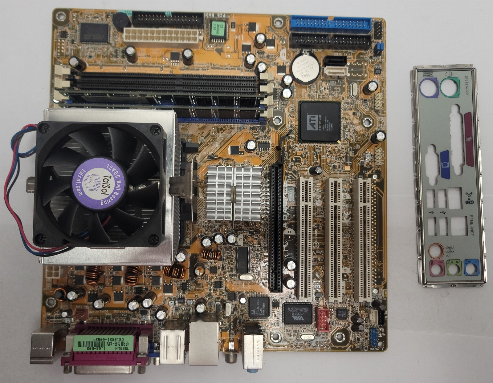 Asus HP A8AE-LE Motherboard , AMD Athlon 64 3500+, 1GB DDR SDRAM- Tested w/pics