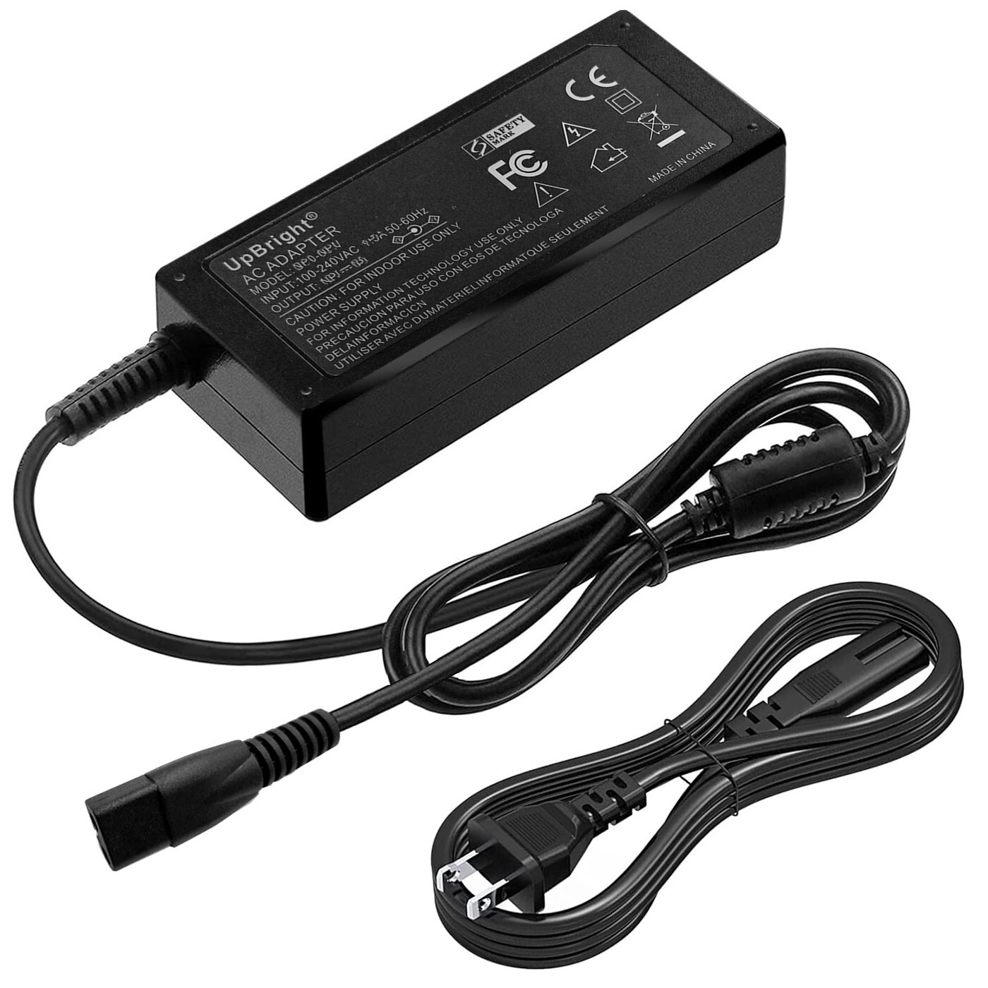 2-Prong AC Adapter For Wybot WY100Pro Cordless Robotic Pool Vacuum Floor Cleaner