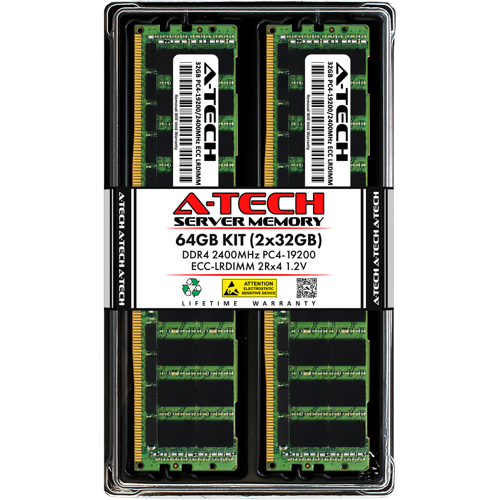 64GB 2x 32GB PC4-2400 LRDIMM Supermicro X10DRL-CT X10DRT-PIBQ X11QPH+ Memory RAM