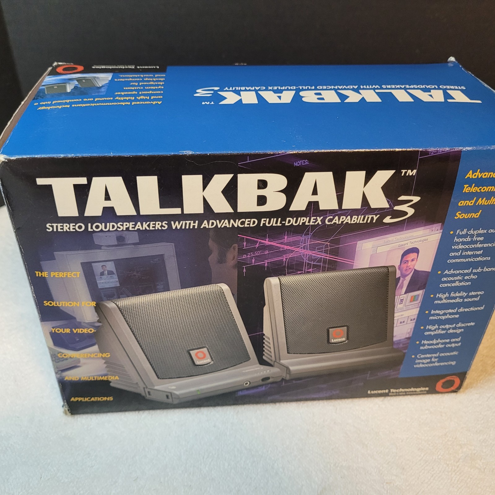 Vintage Lucent Talkbak 3 Speakers w/ Advanced Full-Duplex Capability