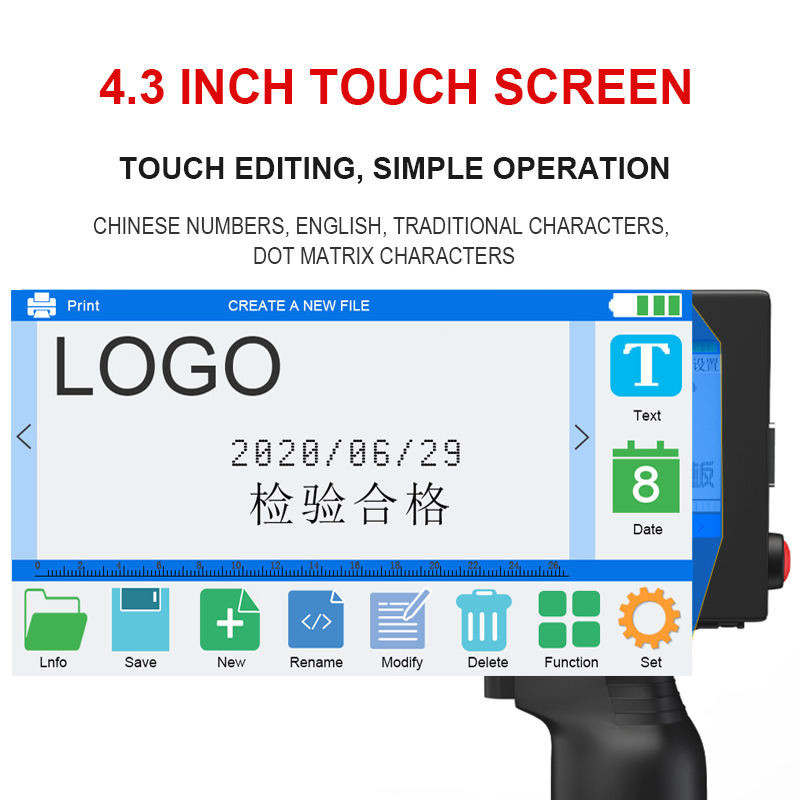50mm Handheld Inkjet Printer for Large Carton Pallet Date Batch QR Code
