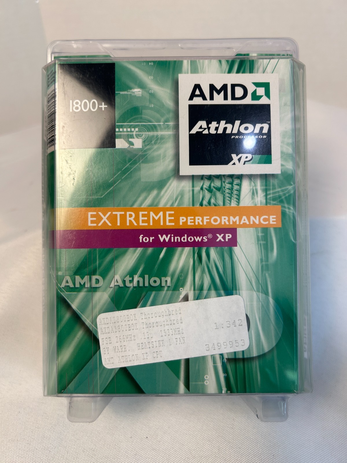 AMD Athlon XP 1800+ CPU AXDA1800BOX Socket A 462 Heatsink Fan Brand New *Sealed*
