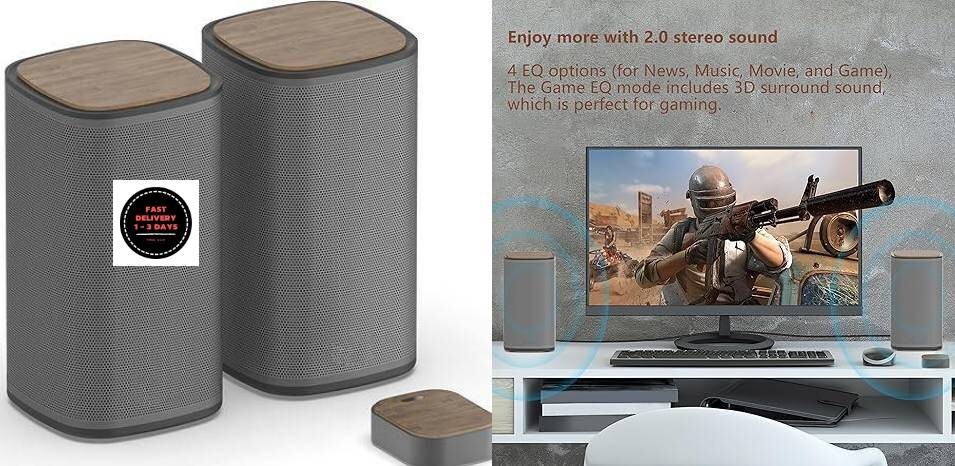 Altavoces Bluetooth para ordenador con módulo de control táctil inalámbrico.2024