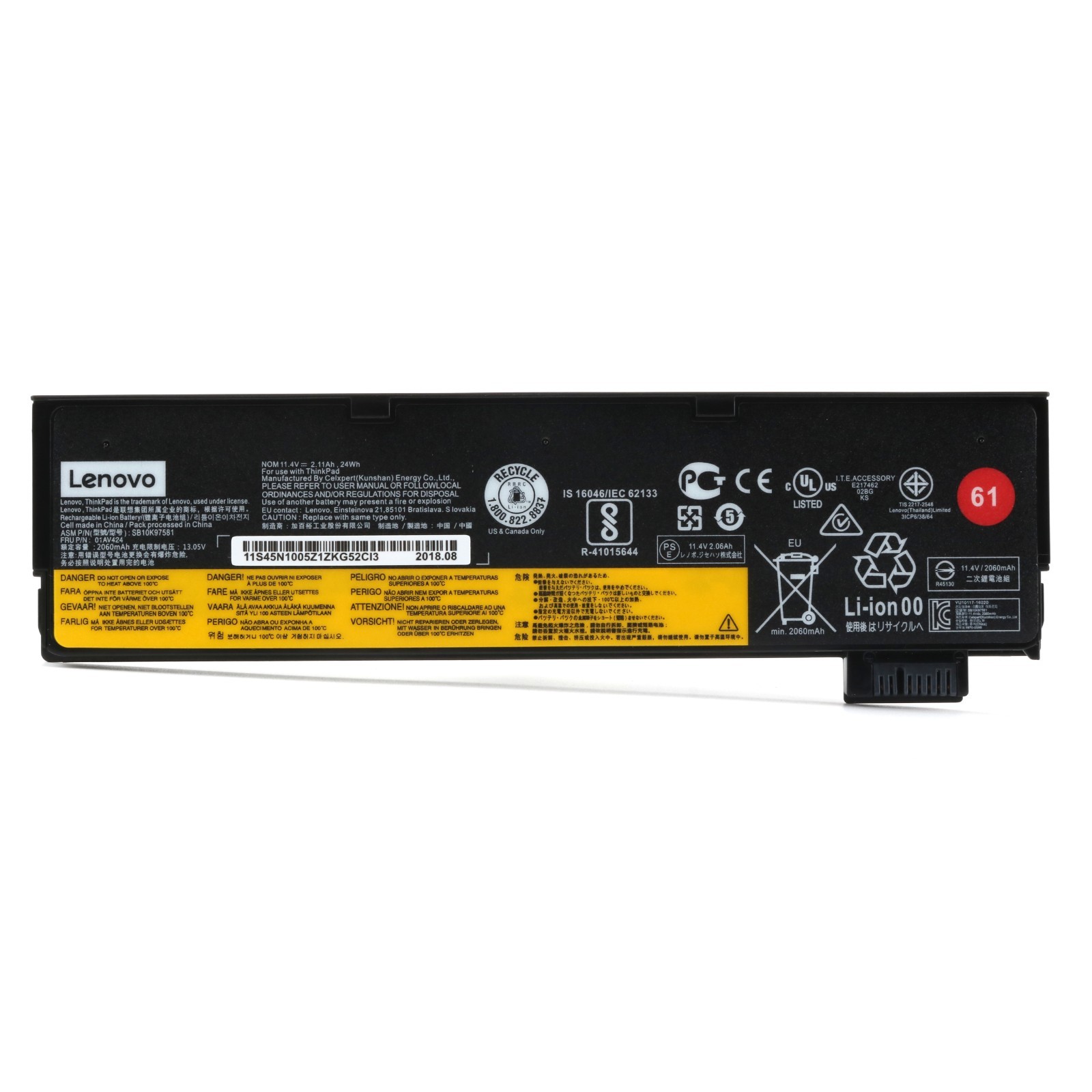 61 Genuine 01AV423 01AV424 Battery for Lenovo ThinkPad T480 T470 T580 T570 P51S
